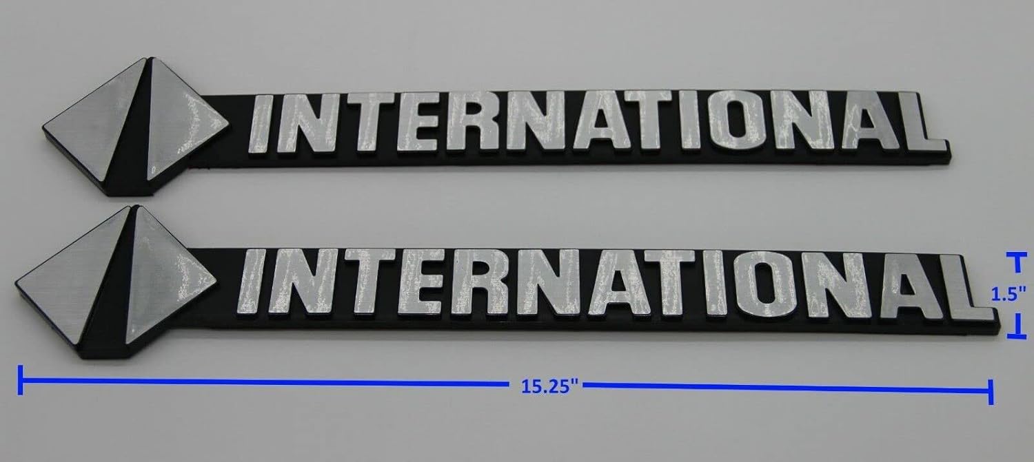 Legion Part Store Aftermarket for International Side Emblem Set Plastic Ornament Hood Nameplate Adhesive 2EA