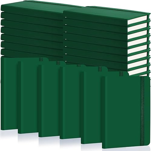 40 cuadernos pequeños tamaño A6, diarios de bolsillo de 3.5 x 5.5 pulgadas, cuaderno pequeño de cuero, mini diario rayado con banda elástica,