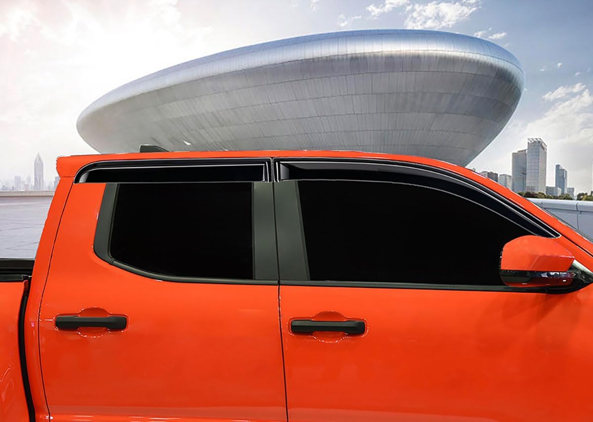 Car Accessories Compatible with Toyota Tacoma 2024 2025 2026 Exterior Rain Guards Side Window Visor Tape-on Window 4PCS