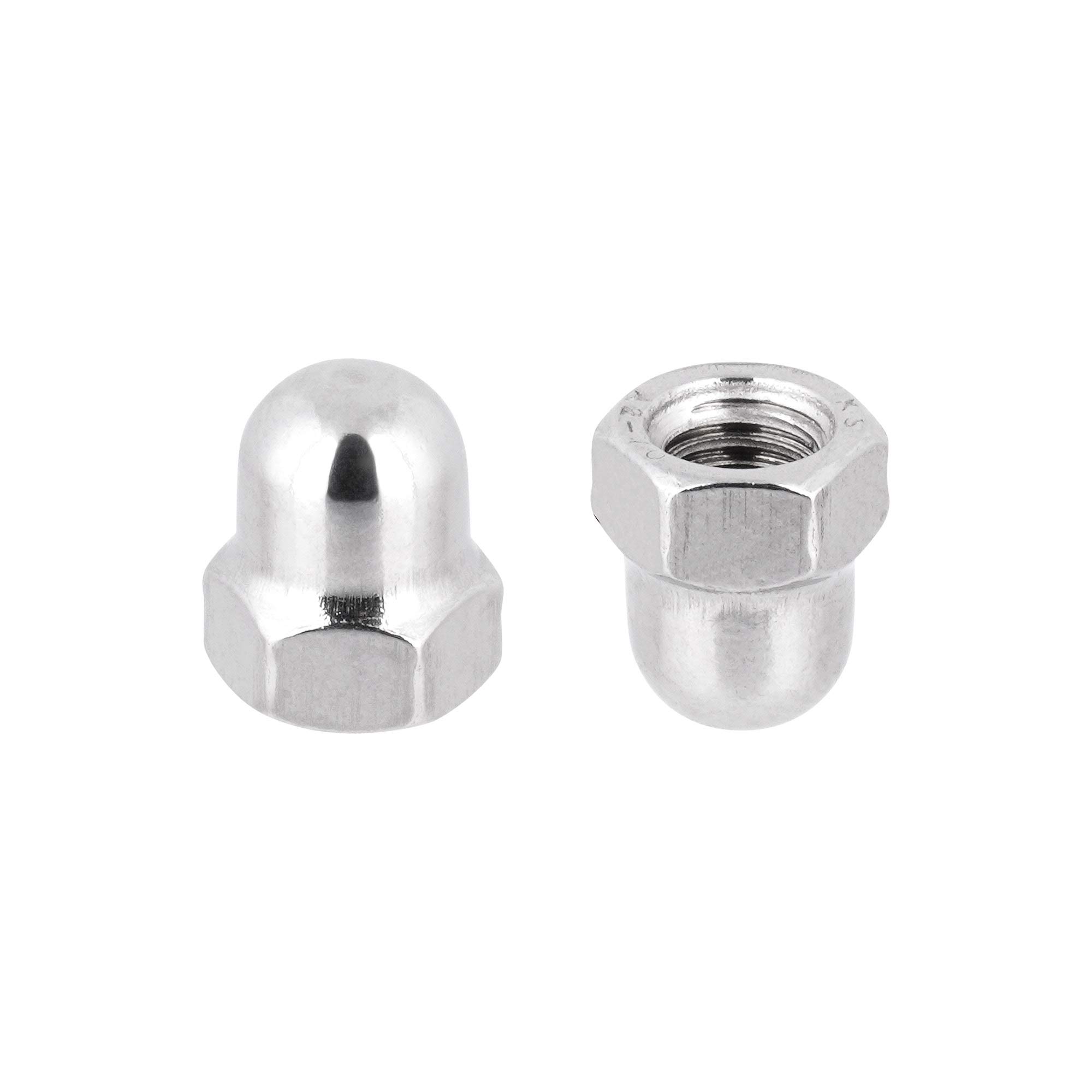 Hutmuttern Sechskant M12 hohe Form DIN 1587 Edelstahlmuttern A2 Kappenmuttern Sechskantmuttern cap nuts M12 100 Stück