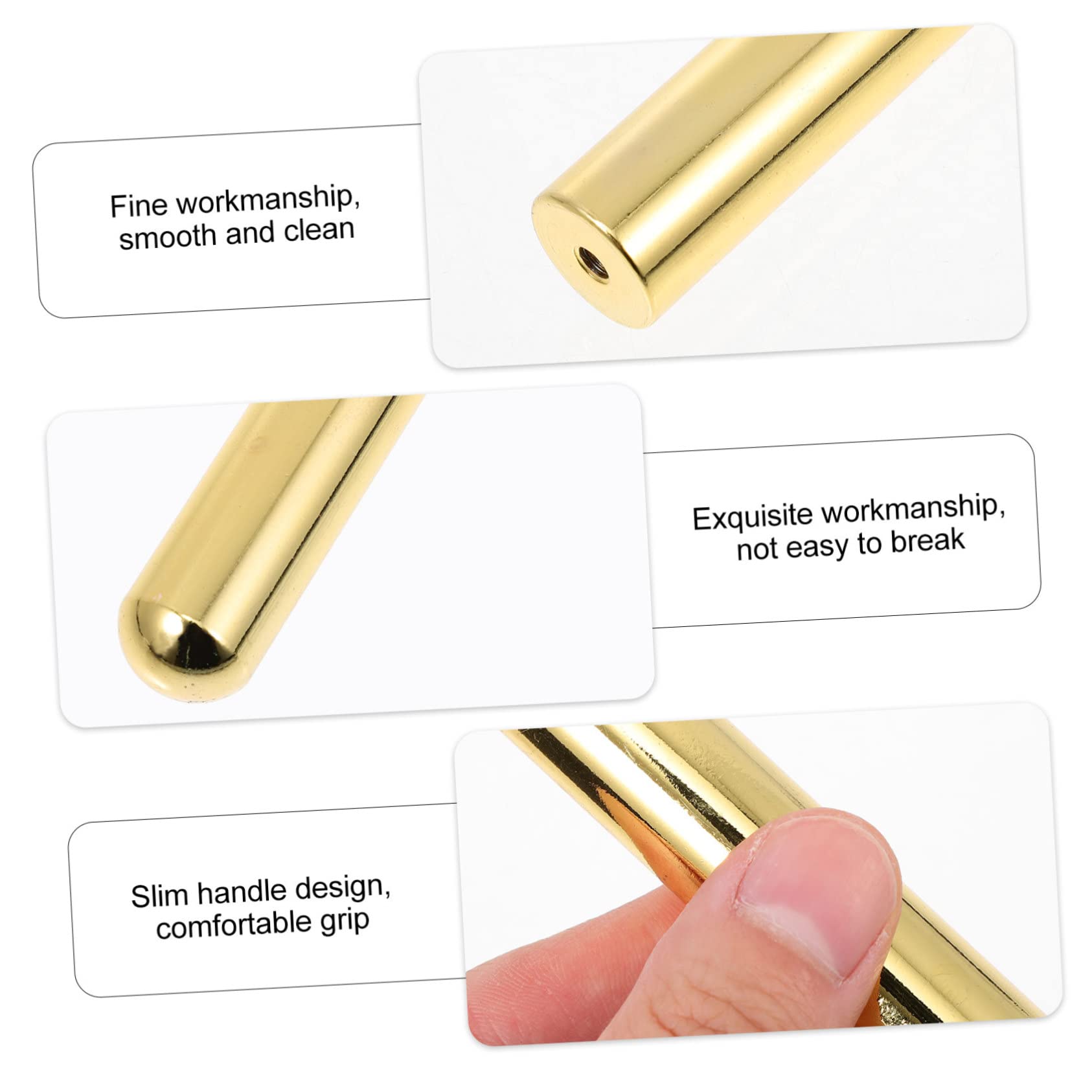 Yardwe 80mm Round Tip Guitar Slide Stick Set of 5 Stainless Steel Slides for Guitar Lovers