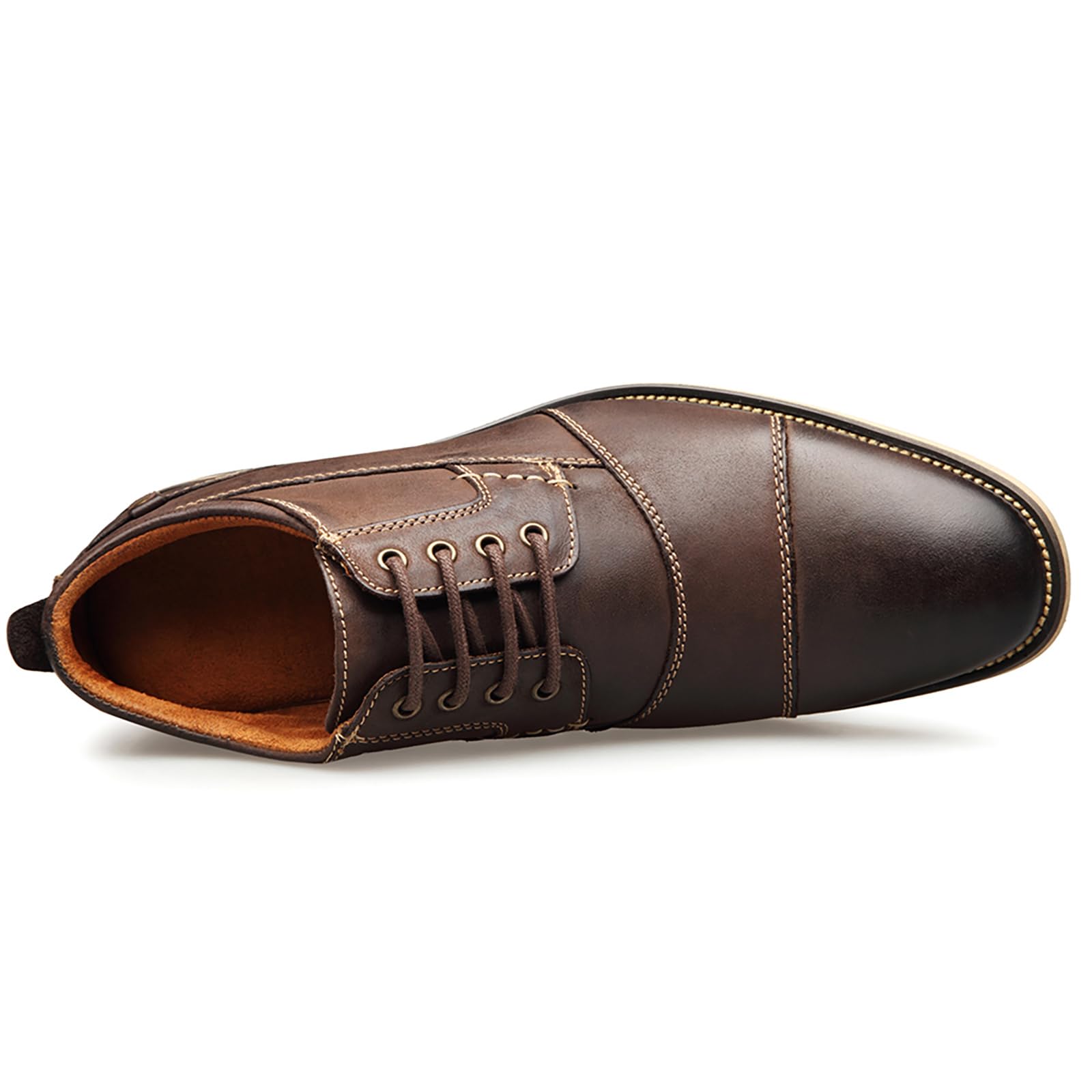 Męskie buty skórzane formalne biznesowe Oxford derby brogsy retro sukienka buty dla mężczyzn