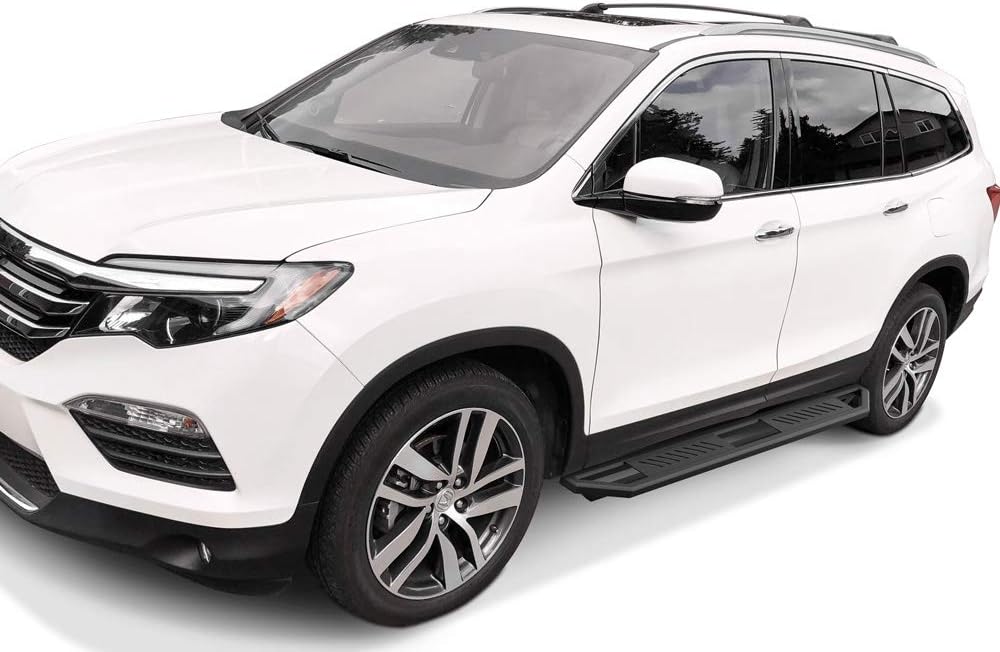 APS 6.5in Side Armor Stainless Steel Running Boards Compatible with Honda Pilot 2016-2022 (Nerf Bars Side Steps Side Bars)