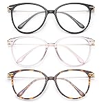 Gaoye Blue Light Blocking Glasses - Trending Round TR90 Frames, Metal Arms, UV400 Protection - Matching Soft Case