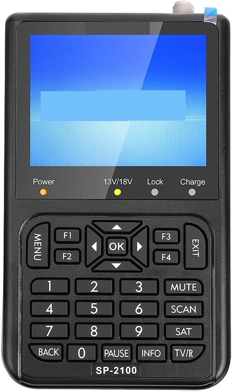 SATLINK SP-2100 HD Satelliten Messgerät Sat Finder für DVB-S/DVB-S2 MPEG-2/4 Digitales Messgerät mit 3,5" TFT LCD Display & Tonsignal inkl. Steckernetzteil, AV-Adapterkabel & Nylonschutztasche