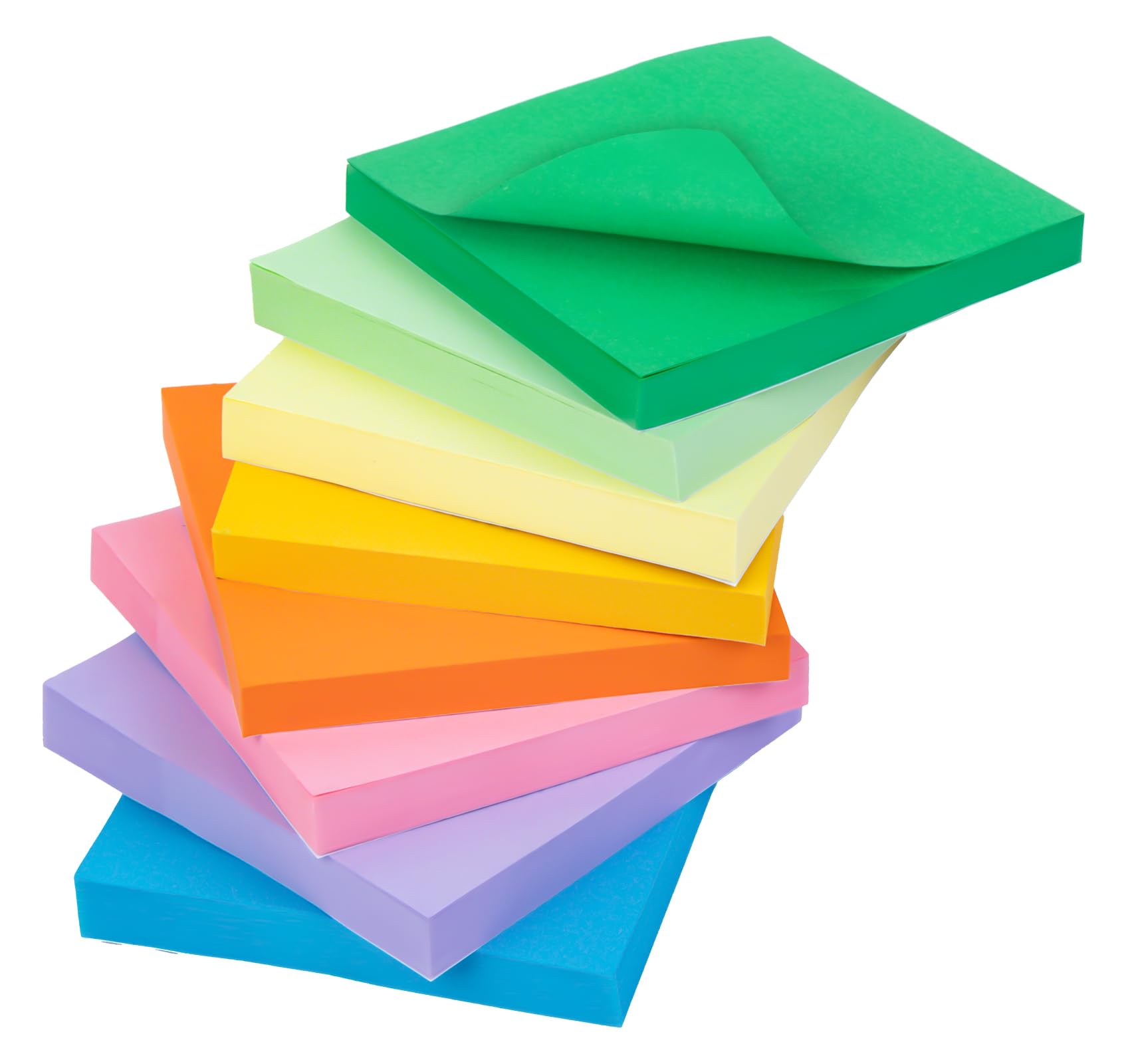 Agoer 76x76mm Sticky Notes Cube,Multi Colors Note Pads,8 Pad Bright Colors Self-Stick Memo Pads with Writable Paper,for Holiday Shop Teacher Appreciation Xmas Gift and Daily Life Organization