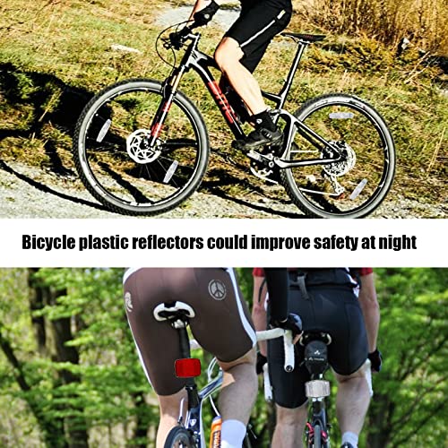 Jobazok 6Pcs Bike Reflectors Bike Front And Rear Reflectors Kit Bicycle Lights For Night Riding Bicycle Wheel Spoke Reflectors Cycling Accessories (Red/White) #TOP5