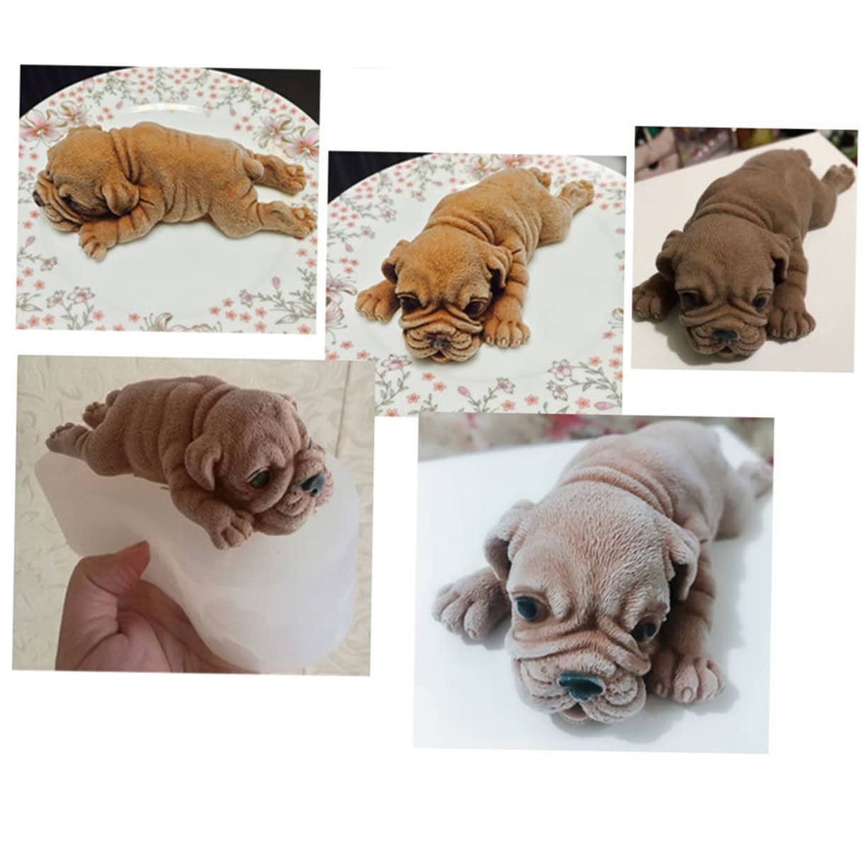 Alipis Stampo in Silicone per Fondente Forma di Shar Pei per Torte Cioccolato Caramelle e Decorazioni Dolciarie Antiaderente Facile da Pulire e Riporre