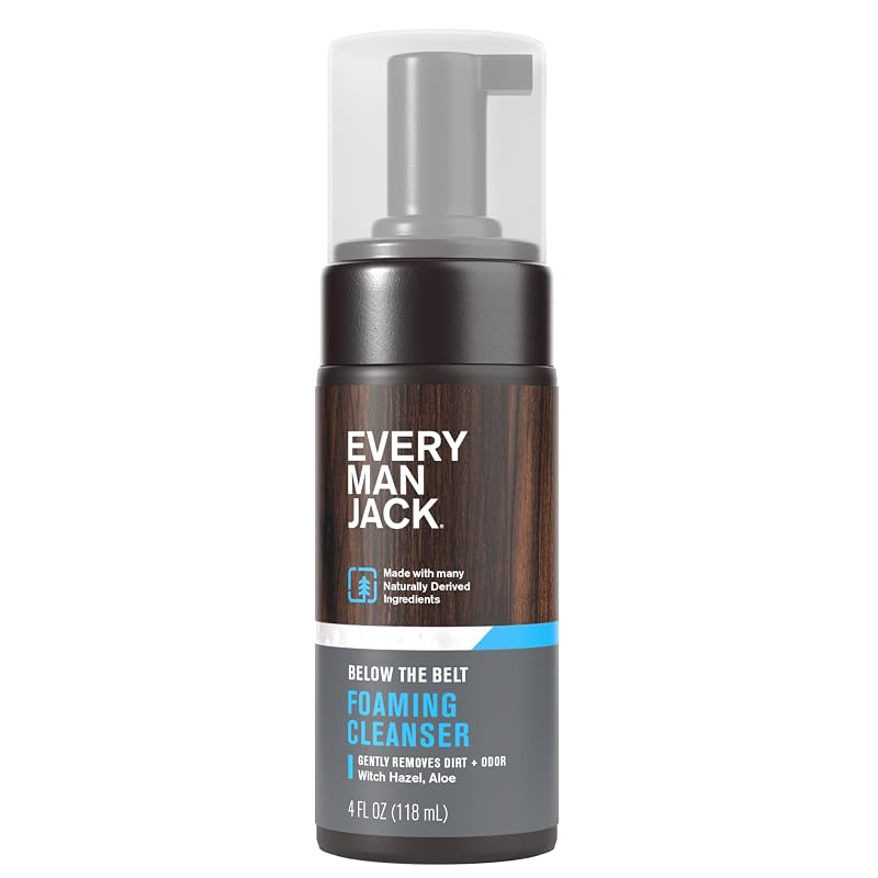 Every Man Jack Limpador Espumante Masculino para a Região da Virilha com Hamamélis e Aloe Vera, 120 mL