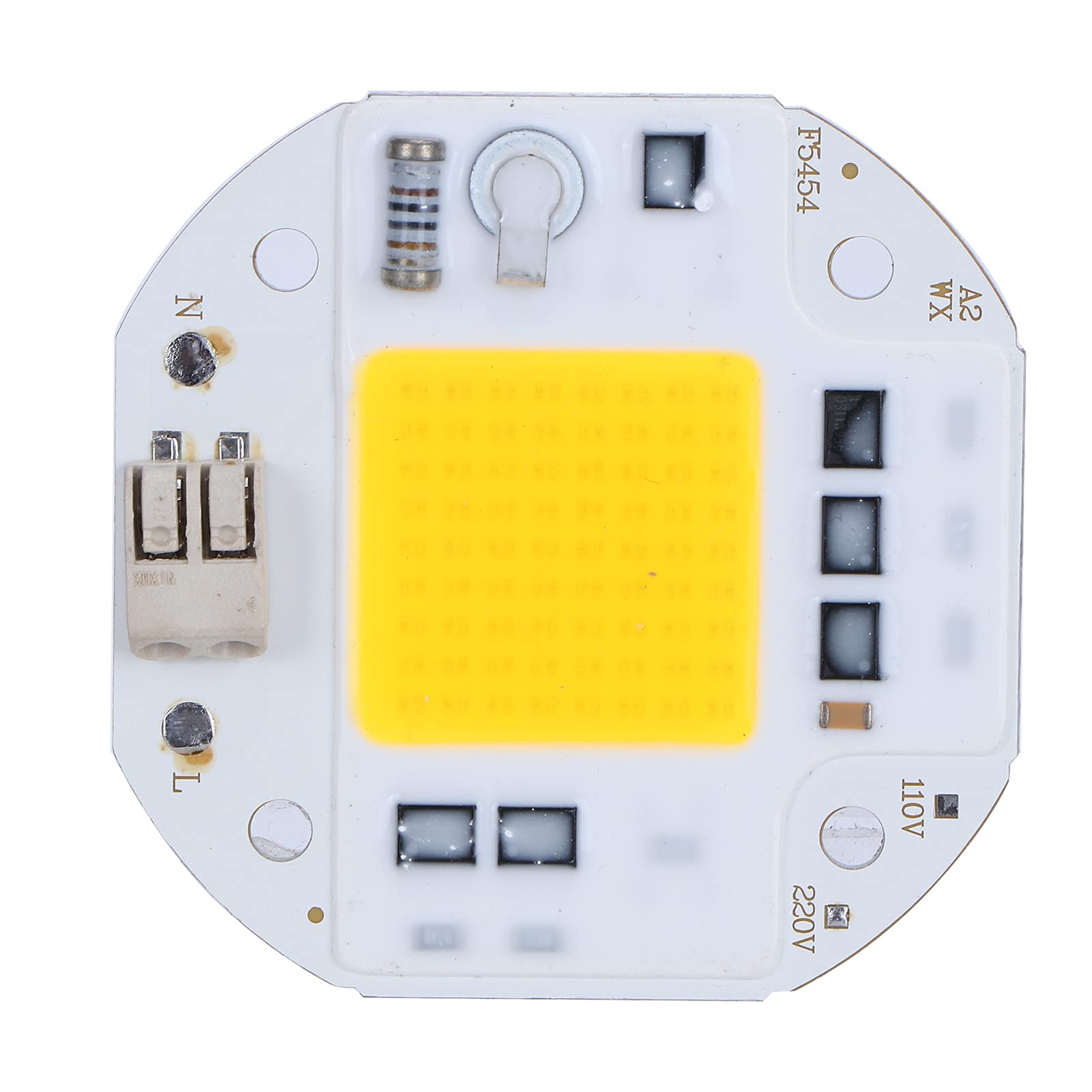 F&YAC220V 50W Integrated COB Chip Light Source for Spotlight Bulb, High Brightness, Compact Size, 54x54mm