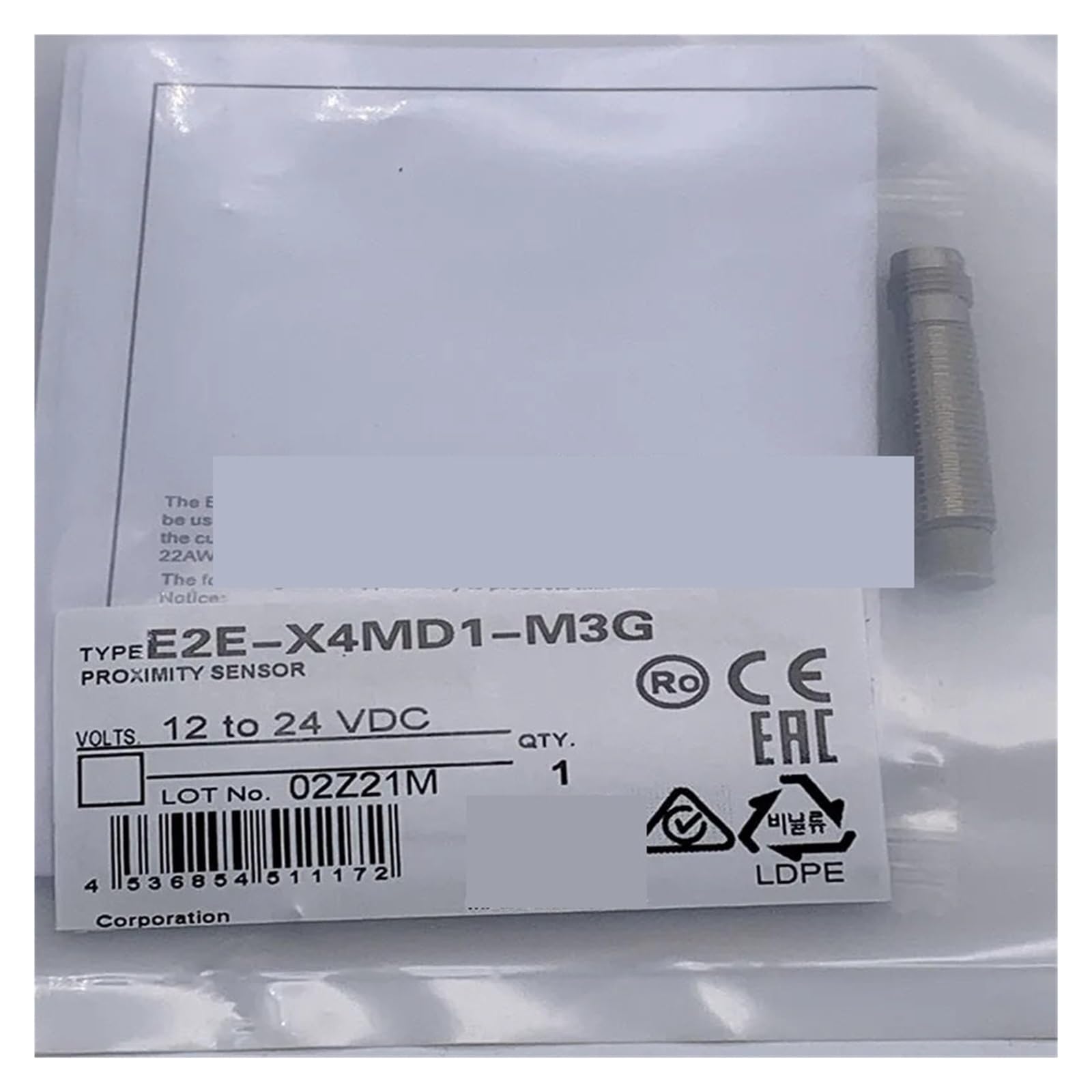 Capteur E2E-X4MD1-M1GJ de proximité inductif industriel Omron