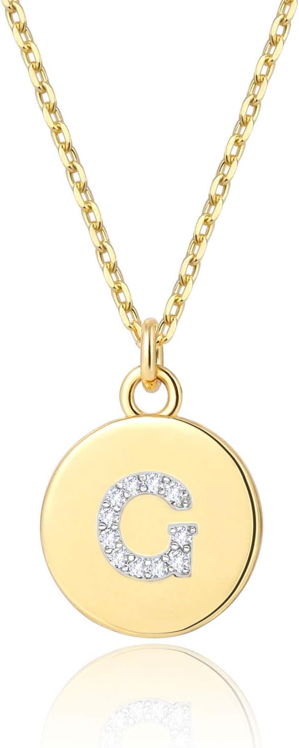 BOUTIQUELOVINGold Letter Necklace | Small Gold Initial Letter Pendant necklaces for Women