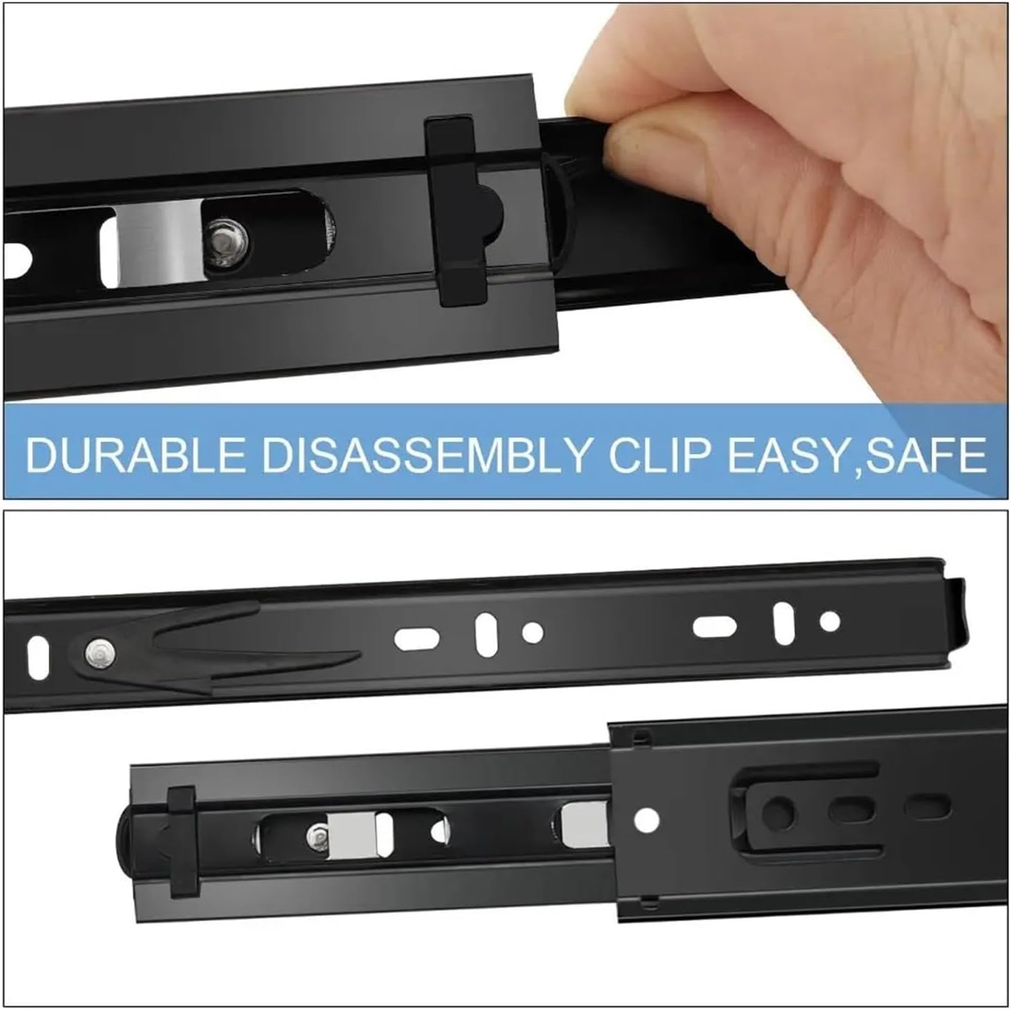 Full Extension Drawer Slides Heavy Duty Steel Black Drawer Slides Dresser Runners(14inch)