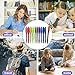 JONITOREGWZ Erasable Pens 12pcs Quick Dry Liquid Ink Gel Pen 0.5mm Rollerball Efface Pens Ballpoint Pens Stationery for Kids Students Adults School Office Supplies Gifts