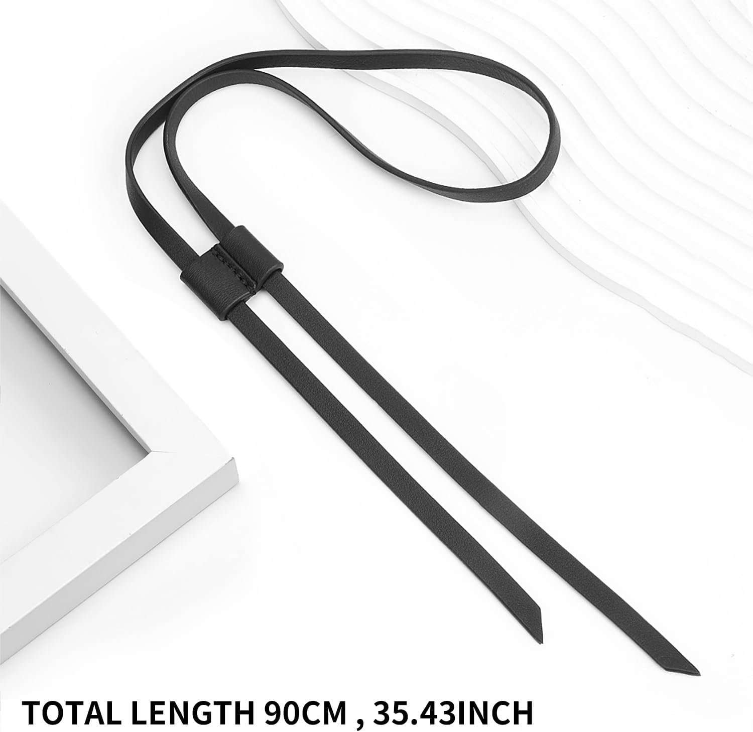 Vachetta Leather Drawstring Replacement Compatible with LV Noe Bucket Bag, Nano Petit Noe BB, Backpack Genuine Leather Drawstring Strap - Black