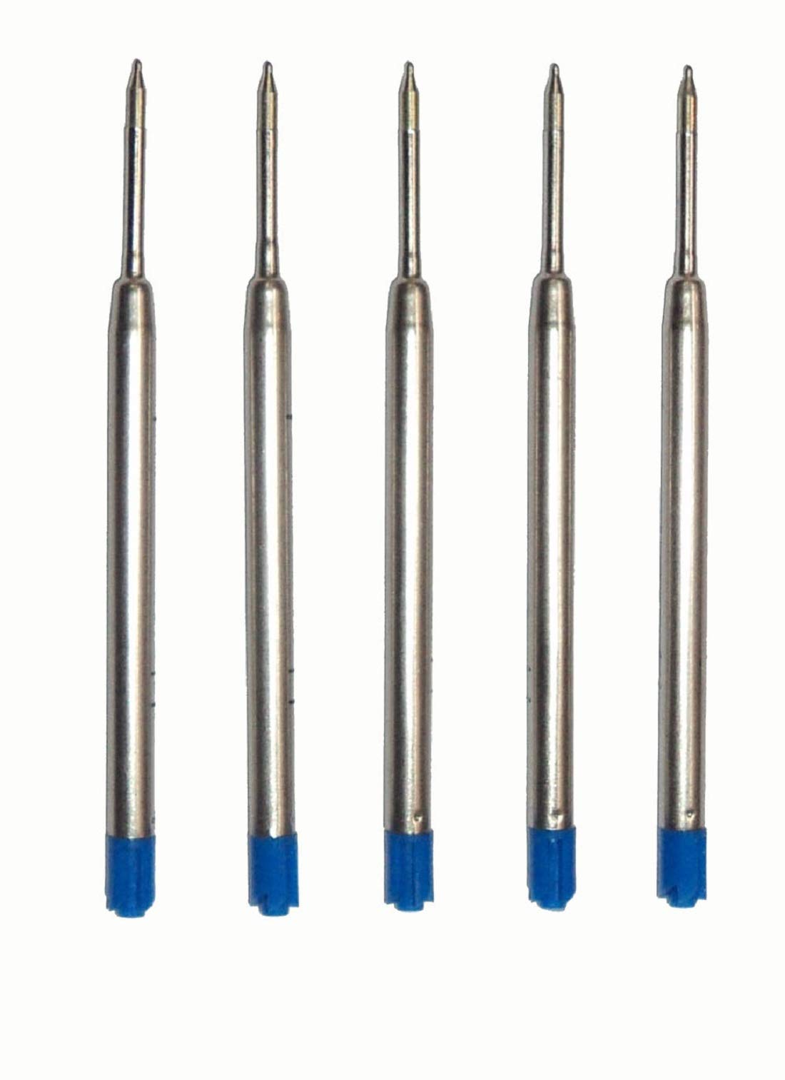 NOZOMI Metal Jotter Universal Ball Pen Refills Blue Ink from Nozomi - Blue (Pack of 5)