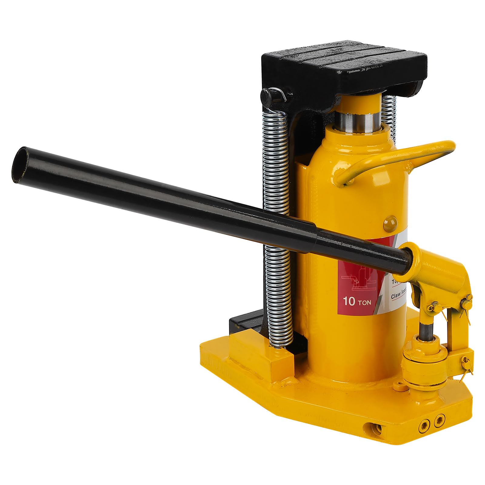 Toe Jack Lift Hydraulic Machine Floor Jack, 5T on Toe Jack Lift, 10T on Top Lift Jack, Car Hydraulic Toe Jack Heavy Duty Truck Travel Trailer Repair with Manual Hand Pump, Lift Capacity 5-10Ton