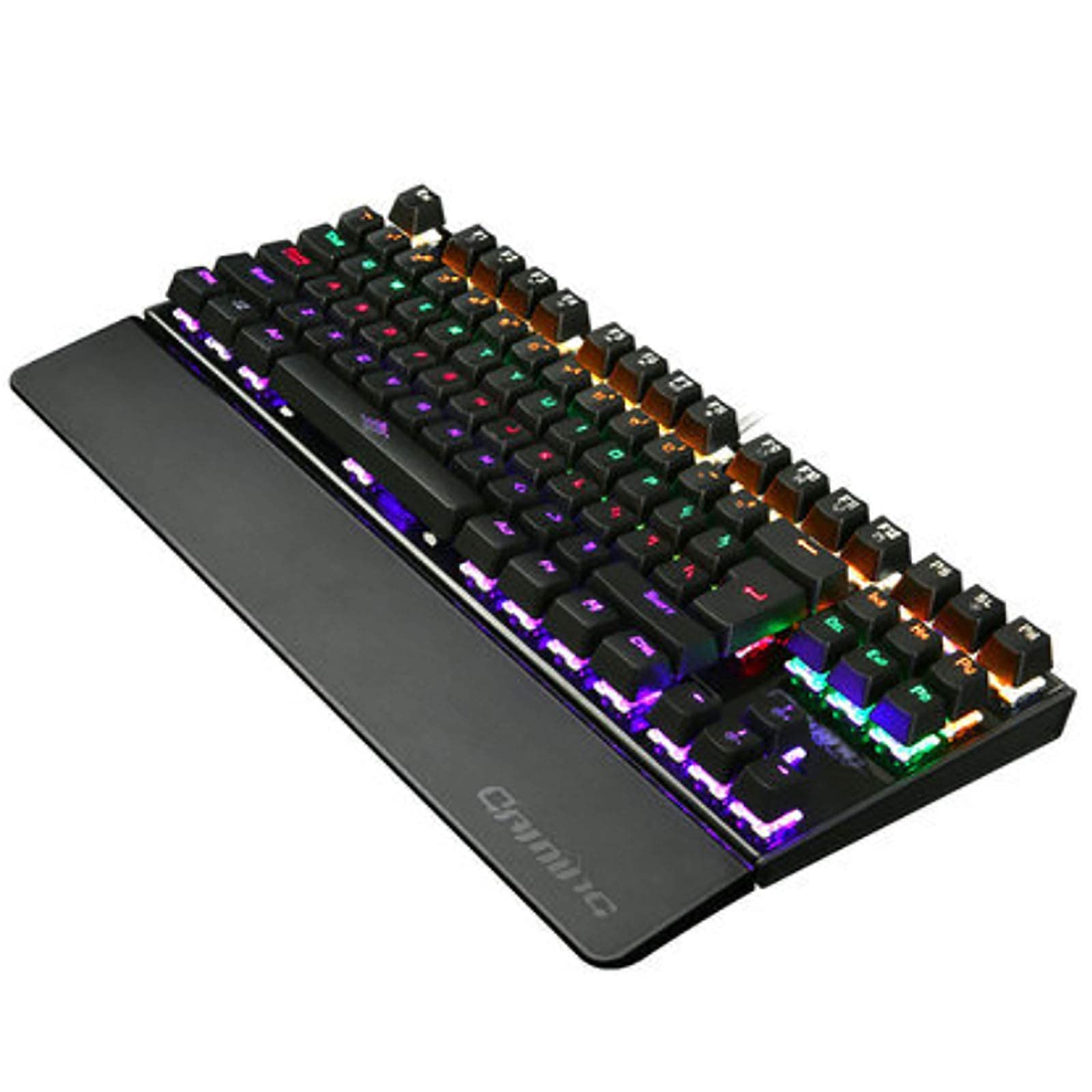 SKEIDO K28 87 Keys No Rush Dustproof Keyboard Full Key Mechanical Green Shaft Luminous Switch Gaming Keyboards