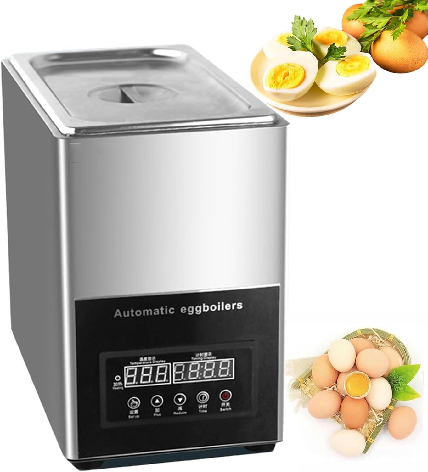 LjlXanthiper Soft Boiled Egg Machine,Home Hot Spring Egg Cooker,Half-Boiled Egg Machine,Egg Automatic Boilers,Professional 9L Large Capacity,For Hotel,School,Postpartum Care Center