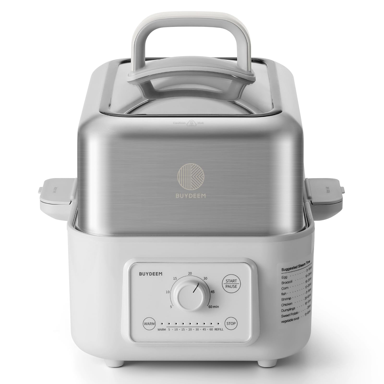 BUYDEEM G52 5.3Qt Electric Food Steamer for Cooking, Oat White
