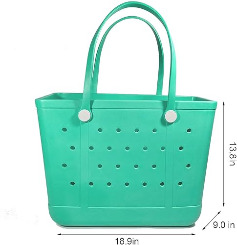 Miniatura 4 de Bolsa de mano extra grande de goma para la playa, bolsa de playa lavable y duradera, bolsa de viaje para piscina, bote y deportes Beach Bag,