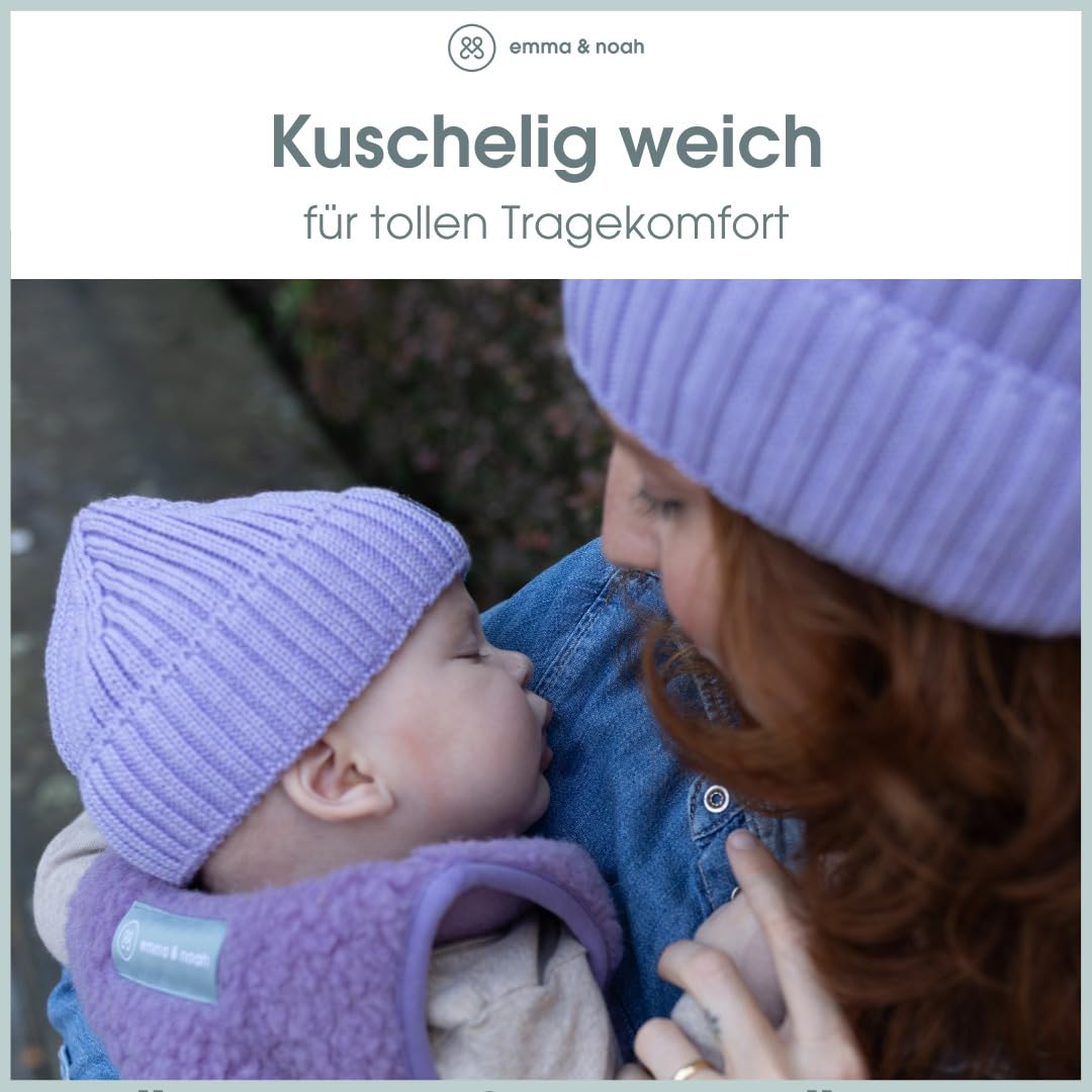 emma & noah Strickmütze aus 100% Merino Wolle, Wollmütze Unisex für Damen & Herren, weich & atmungsaktiv, Oeko-TEX® Standard 100