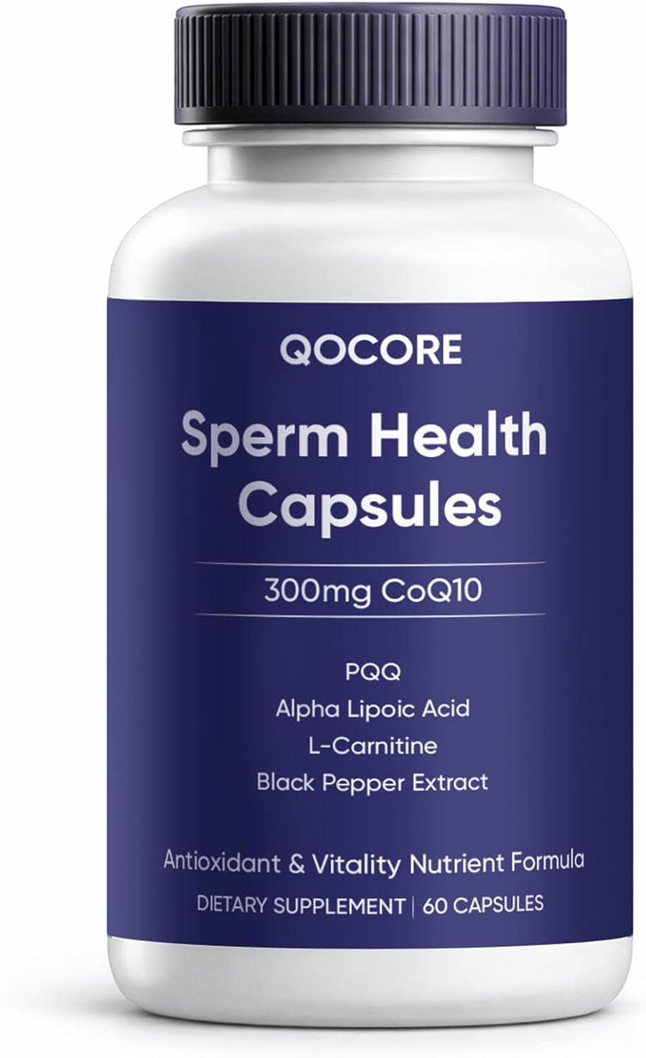 Qocore Men’s Reproductive Support Capsules with CoQ10, Antioxidant Formula, 60 Capsules