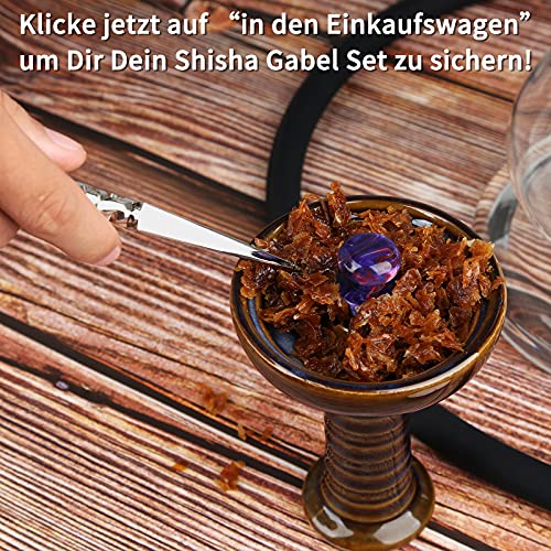 Shisha Gabel für Tabak mit Ahle hochwertig und perfektes Zubehör für Phunnel Kopf Wasserpfeife und Hookah mit edler… – Bild 8