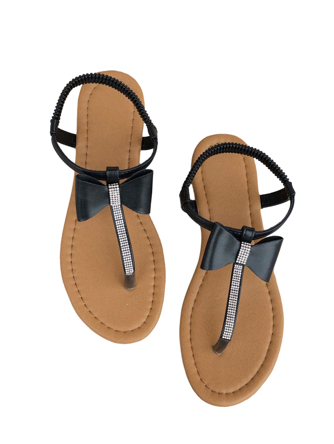 View 1 of ***DAMAGED - SEE NOTES/PICTURES*** GORGLITTER Women's Bow Flat Sandals 10