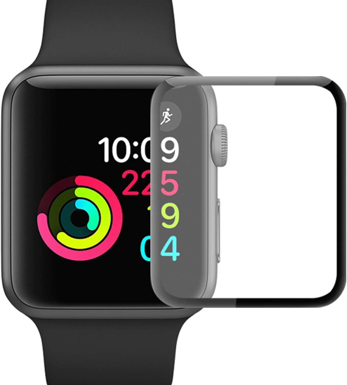 Apple Watch Screen Protector 38mm [2-Pack] Update 3D Tempered Glass Screen Protector - Ultra Clear Anti-Scratch No Bubble Film Protector for iWatch 38mm Series 3/2/1