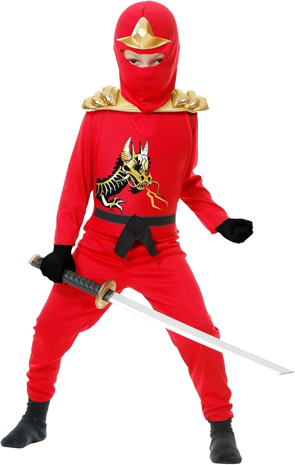 Rubie's Child's Charades Ninja Avenger Series II with Armor Costume, Red, X-Small