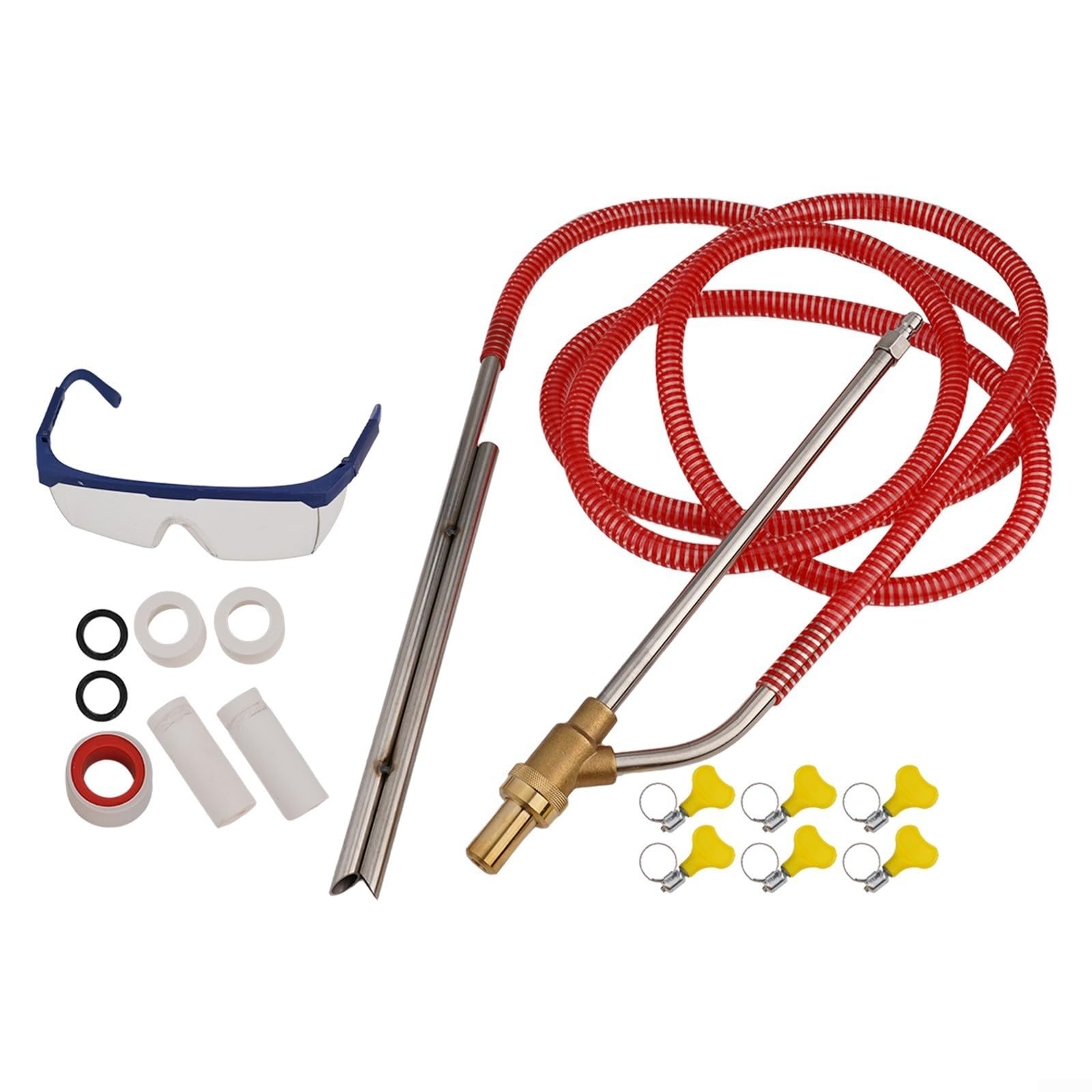 Kit de chorro de arena para lavadora a presión de 5000 psi, kit de chorro de arena húmedo para lavadora a presión con 4 kits de boquillas de cerámica de repuesto, juego de boquillas múltiples