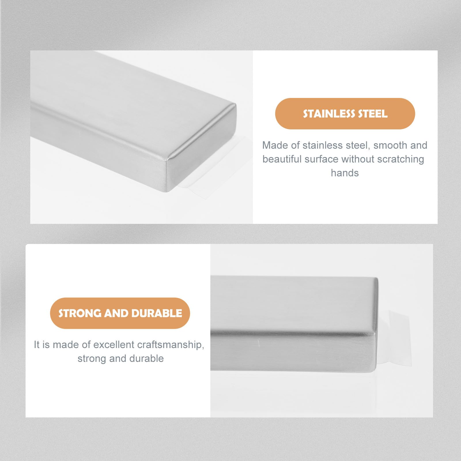 Support Magnétique Protégeant Couteaux de l'usure en Acier Inoxydable pour Couteaux Argenté, Barre Murale Aimantée Cuisine Domestique