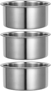 Veemoon 3pcs Mini Round Cake Pans Stainless Steel Baking Dish for Individual Desserts for Mini Cakes and Pies Easy to Clean Bakeware for Home and Professional Use