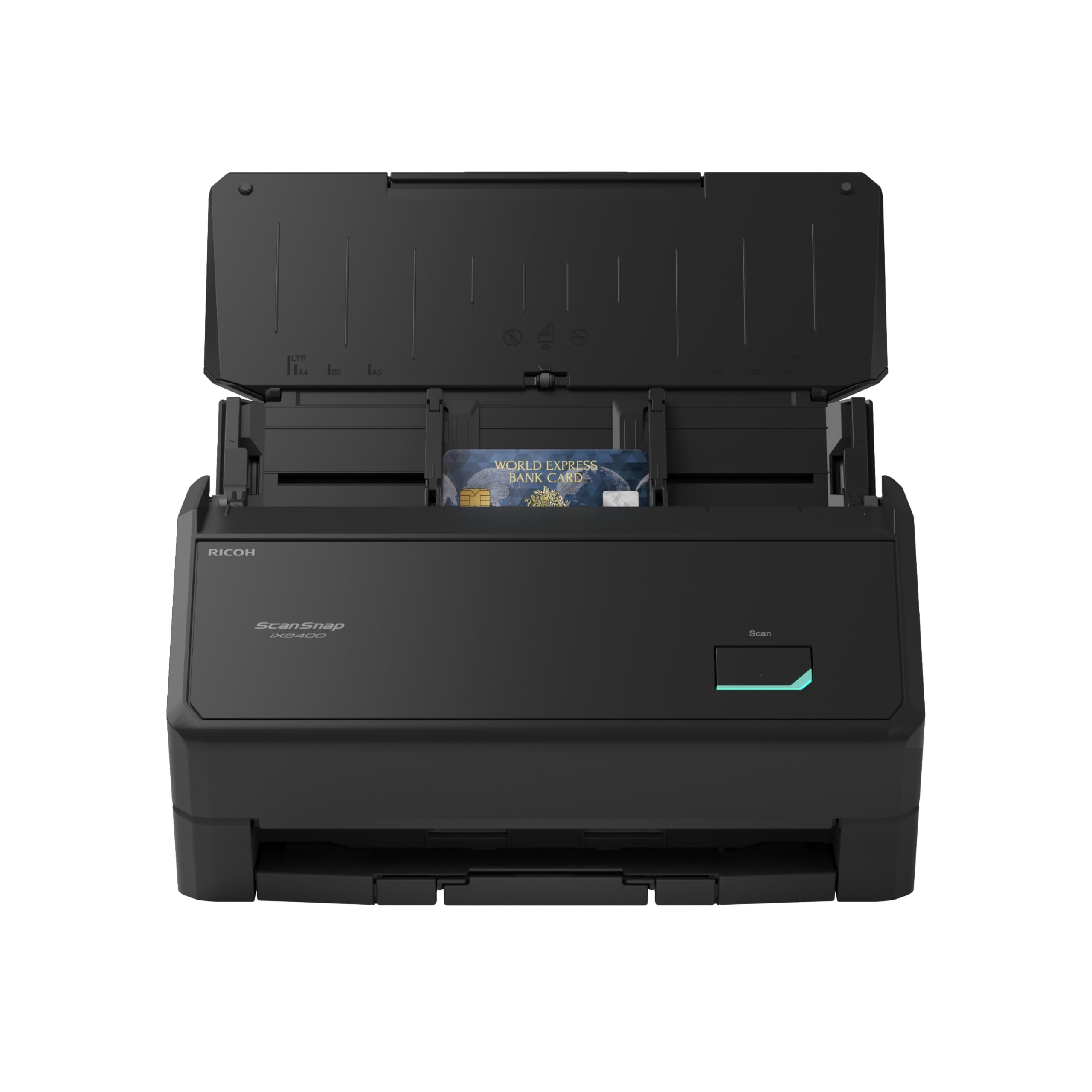 Ricoh ScanSnap iX2400 Dokumentenscanner A4 Duplex Touch-Screen USB3.2 Desktop-Scanner (45 S/min / 90 B/min) mit ADF Schwarz