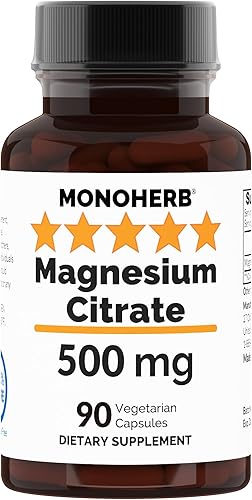 Citrato de magnesio 500 mg, 90 cápsulas veganas