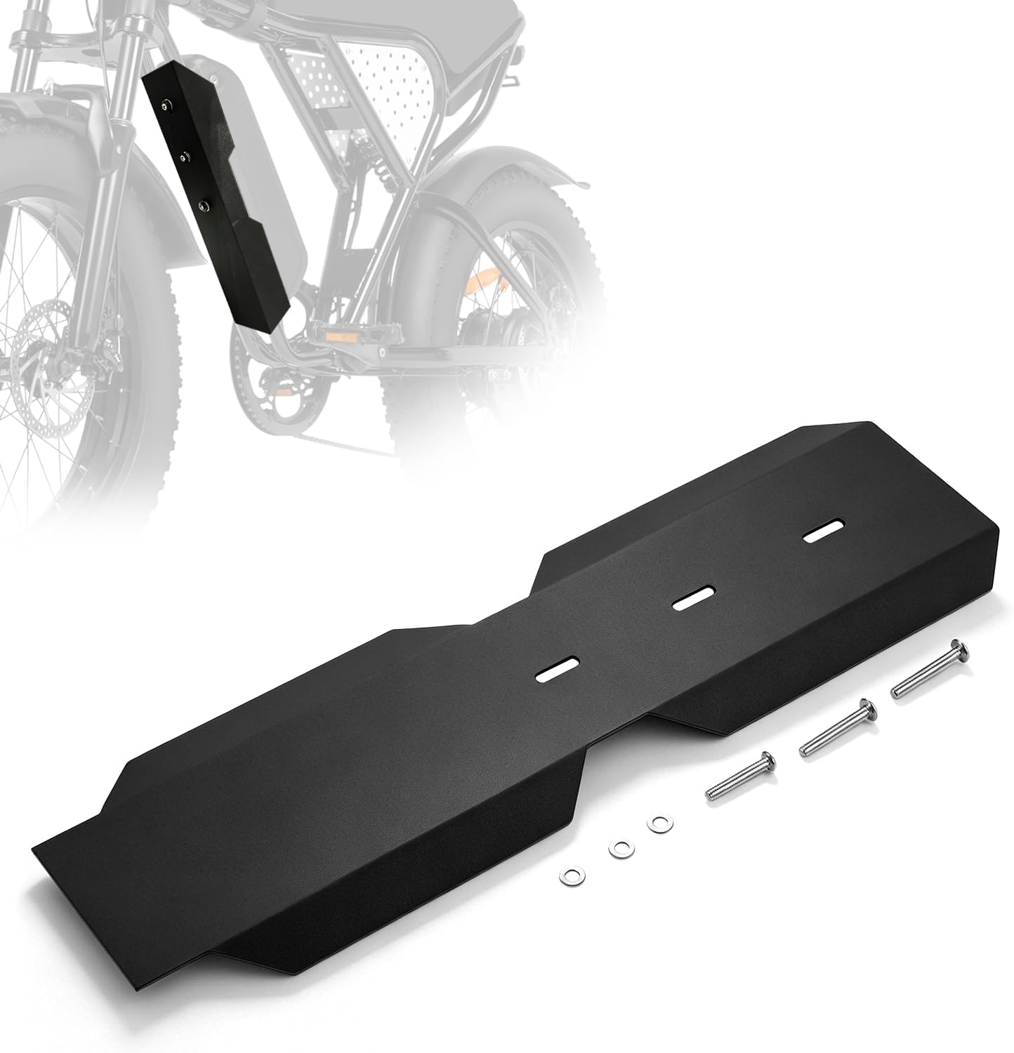 Extended Middle Fender Compatible Fit for Ridstar Q20/Q20 Pro Lite Ebike, Electric Bike Mud Guard Mudguard Splash Protection Cover Thickened Heavy-Duty Iron Easy Installation