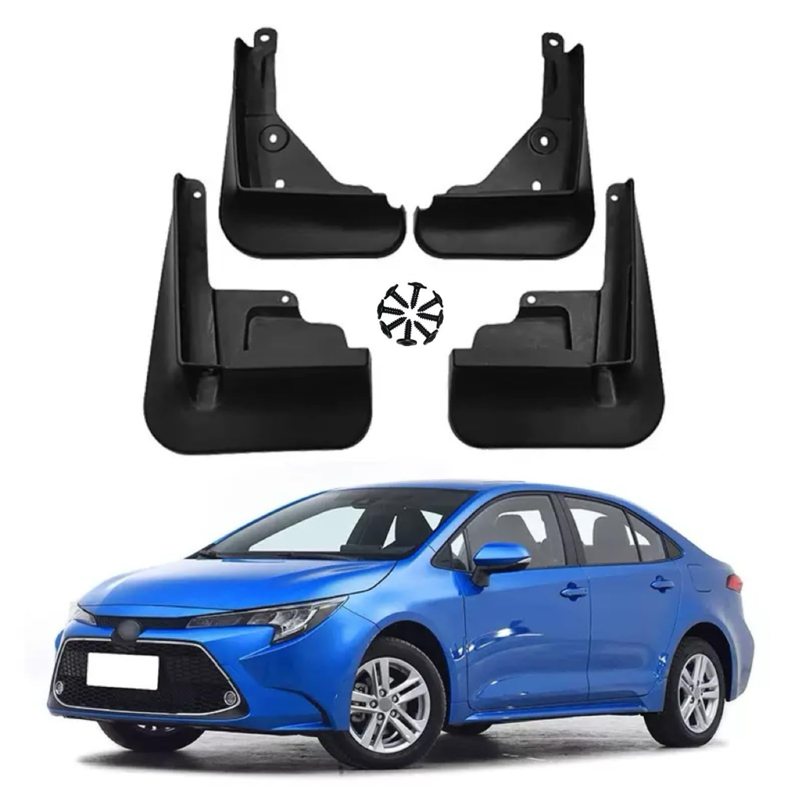 Mud Flaps Splash Guards Compatible with Toyota Corolla Sedan SE LE 2020-2026, All Weather Exterior Accessories for 12th Gen Pre-Facelift Only
