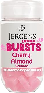 Cherry Almond Lotion Bursts, Squishy Heart-Shaped Moisturizer Bursts, Lotion Gifts for Teens, 38 Ct