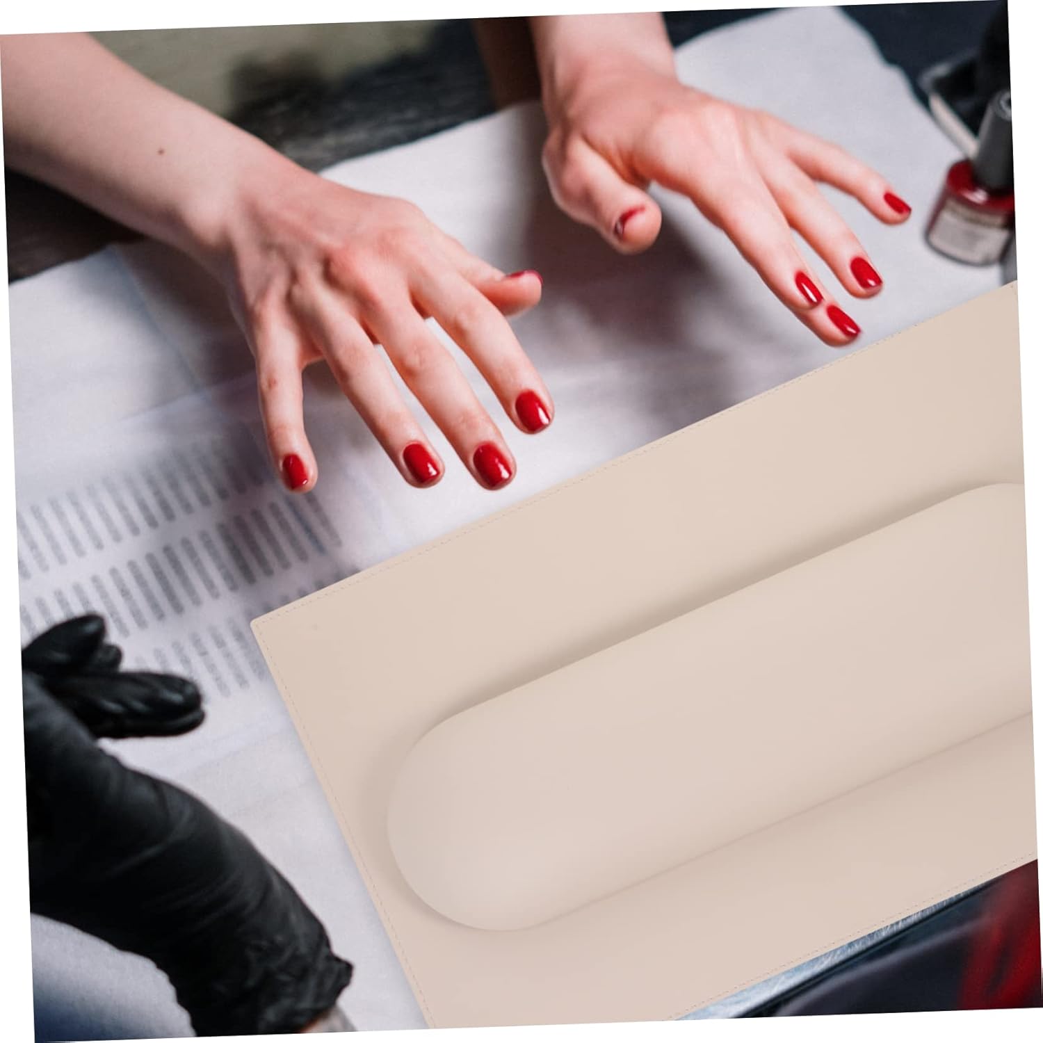 1set Nail Art Hand Rest Cushion Set Table Mat Comfortable Manicure Arm Pillow for Nail Technicians Kit Coffee for