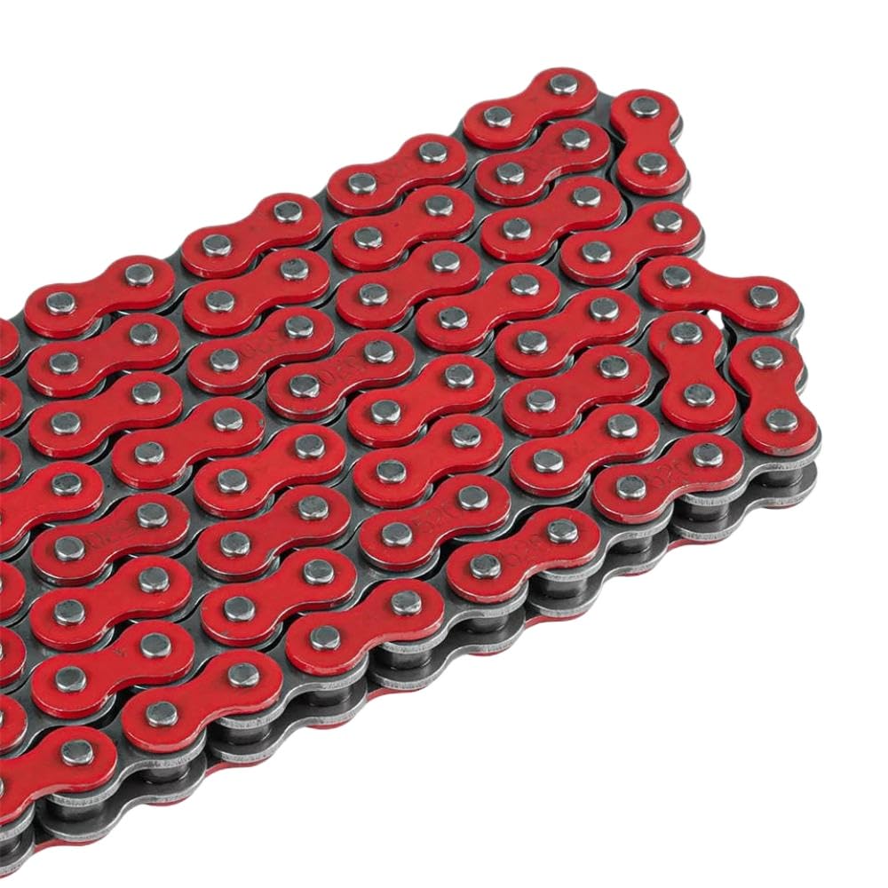 520-Pitch 120-Link Red Drive Chain Compatible con Pit Bikes Dirt Bikes ATVs Quads y vehículos Off-Road similares