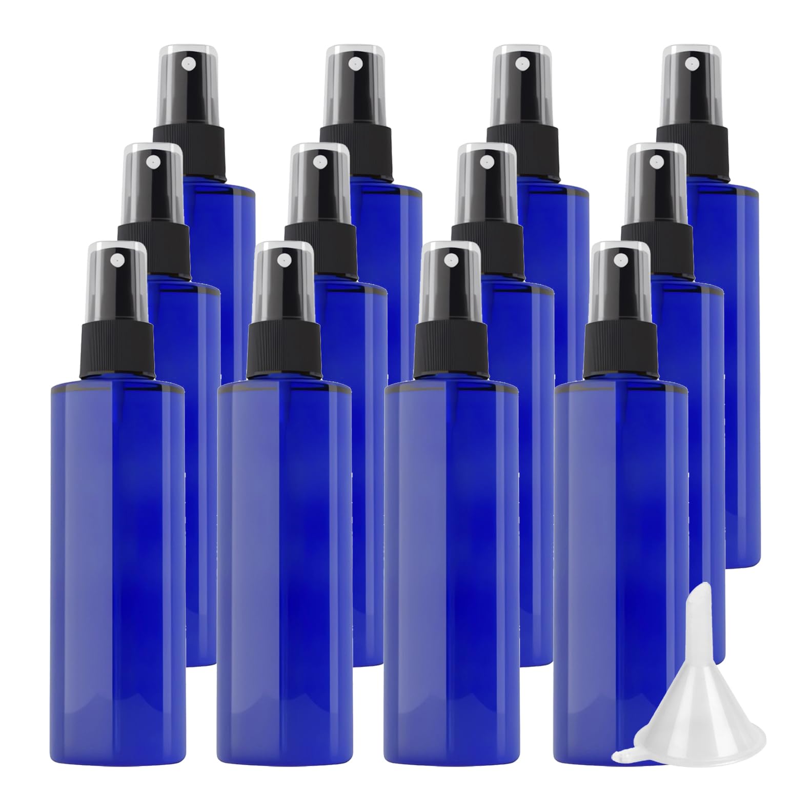 24 pièces 200ml Bleu flacons vaporisateurs vides en plastique de Avec Sprayer Noir，pour Nettoyage Cuisine Jardin Arroser Les Vaporisateur Plante Eau