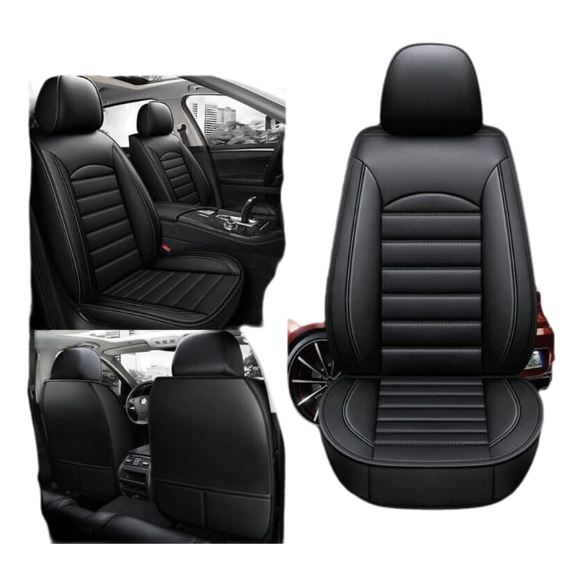 Asientos Fundas Asientos Coche Cuero, para Toyota CHR 2018-2023 Impermeables Juegos De Cubreasientos Interior Accesorios