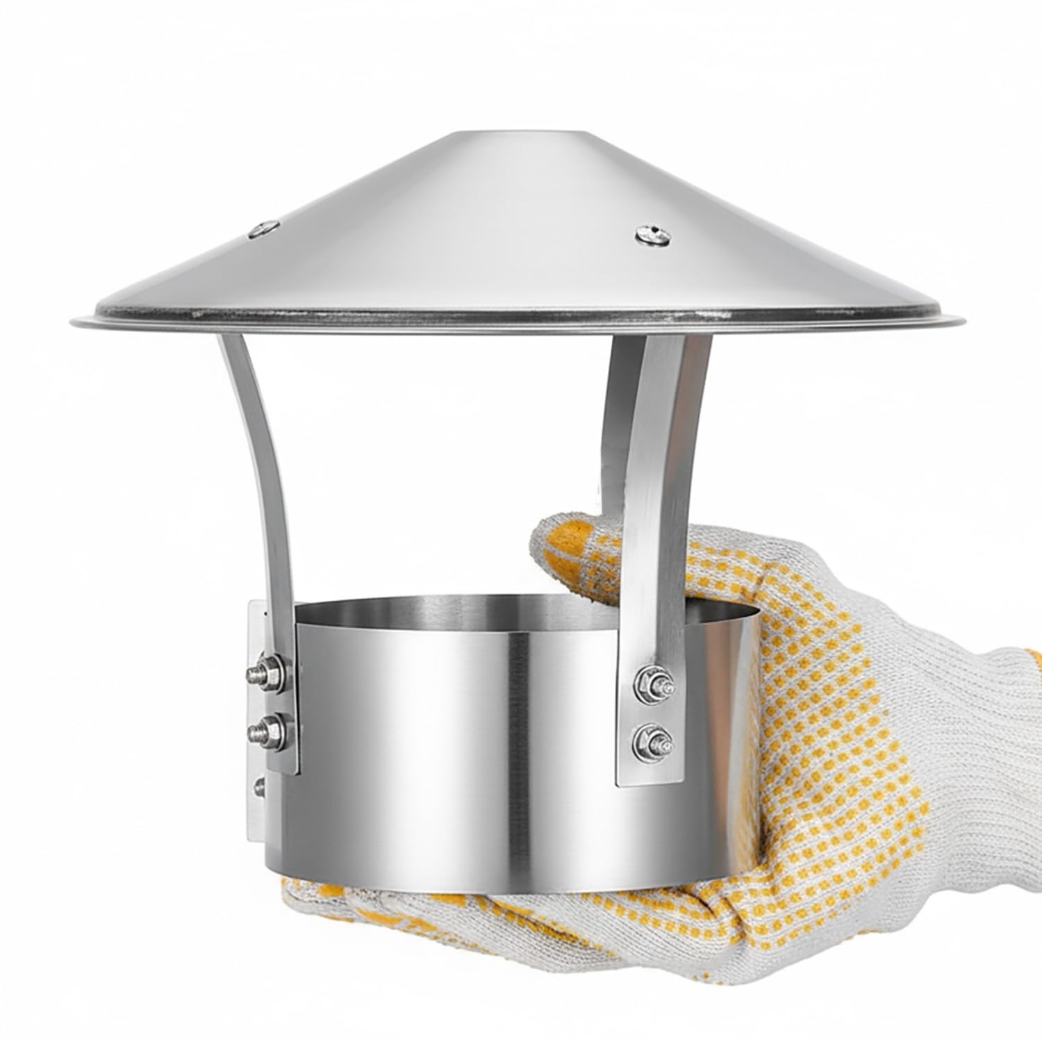 MYXJGNAIY Chimney Cover Rain Fireplace Chimney Cap Adjustable Stainless Steel Outside, 75mm/3in 160mm/6.3in 240mm/9.4in Stove Pipe Cap Rain Roof Exhaust Vent Caps for Flue Pipe(12.4in)