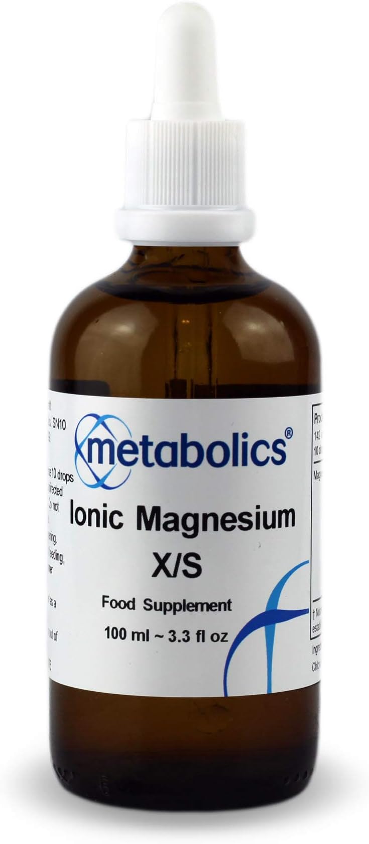 Metabolics Ionic Magnesium Extra Strong Magnesium Supplement- Soluble Form of Magnesium- Nothing Added- Made in The UK