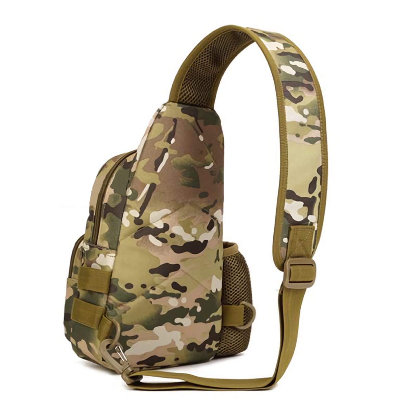 REEBOW GEAR Borsa da Petto Militare Tattica Molle Borsa a Tracolla con Tracolla a Tracolla con Porta Bottiglia d'Acqua,CPcamouflage