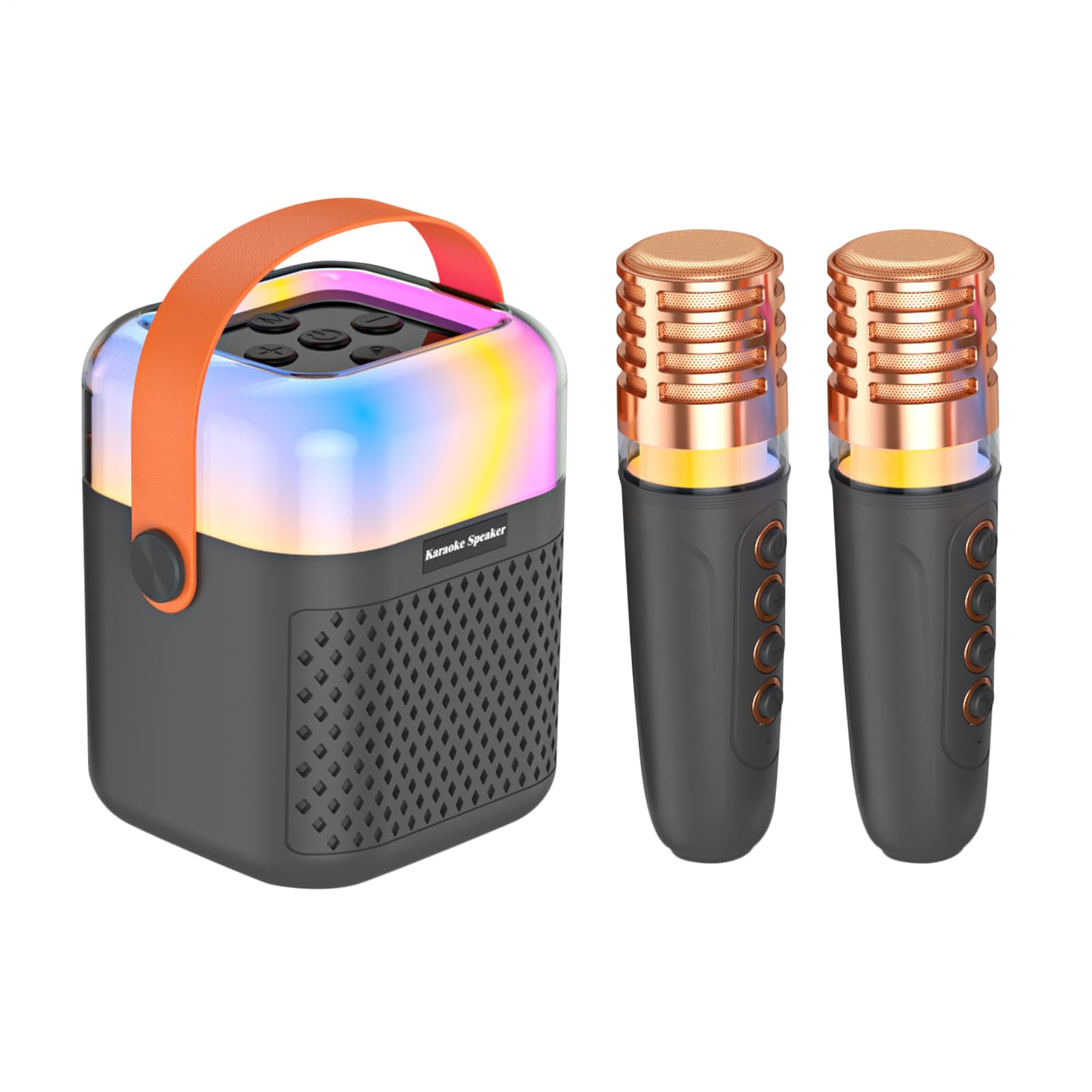 Máquina de Karaoke para Niños Altavoz Inalámbrico con 2 Micrófonos