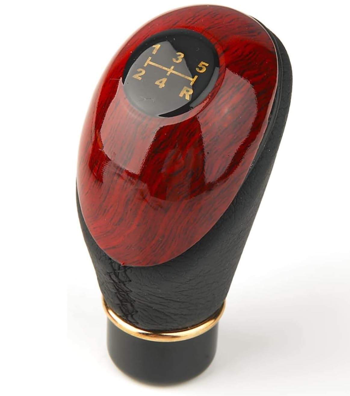 Wooden PU Leather Manual Black Gear Shift Knob Compatible with Mahindra Bolero (2023-Present)-image-29