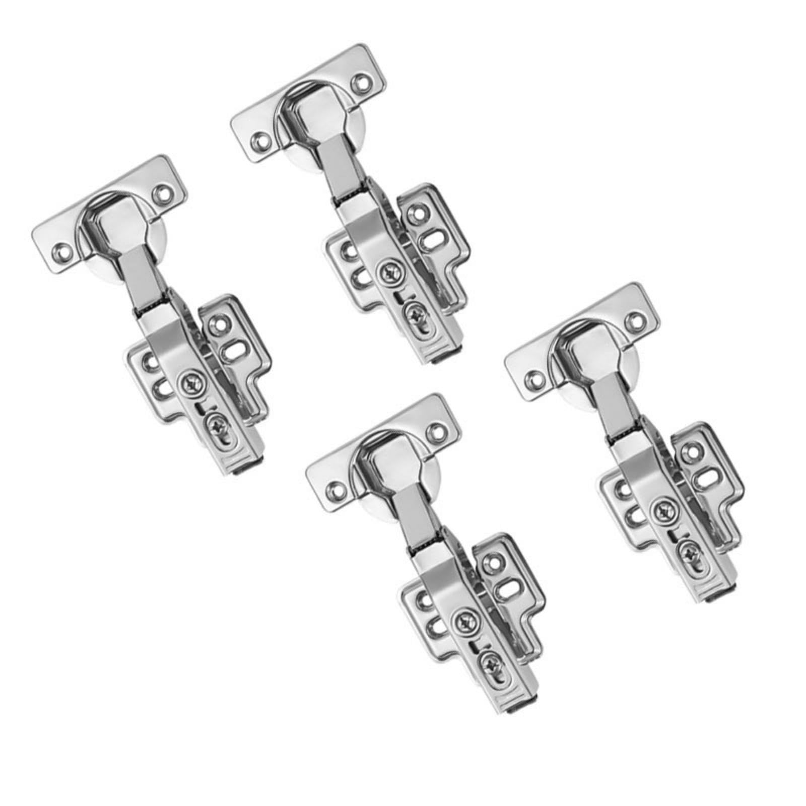 Ycquixoti 2 Pairs Fulloverlay Soft Close Cabinet Hinges Silent Hydraulic, Heavy-Duty Frameless European Concealed Hinges For Kitchen Cabinet Door And Wardrobes