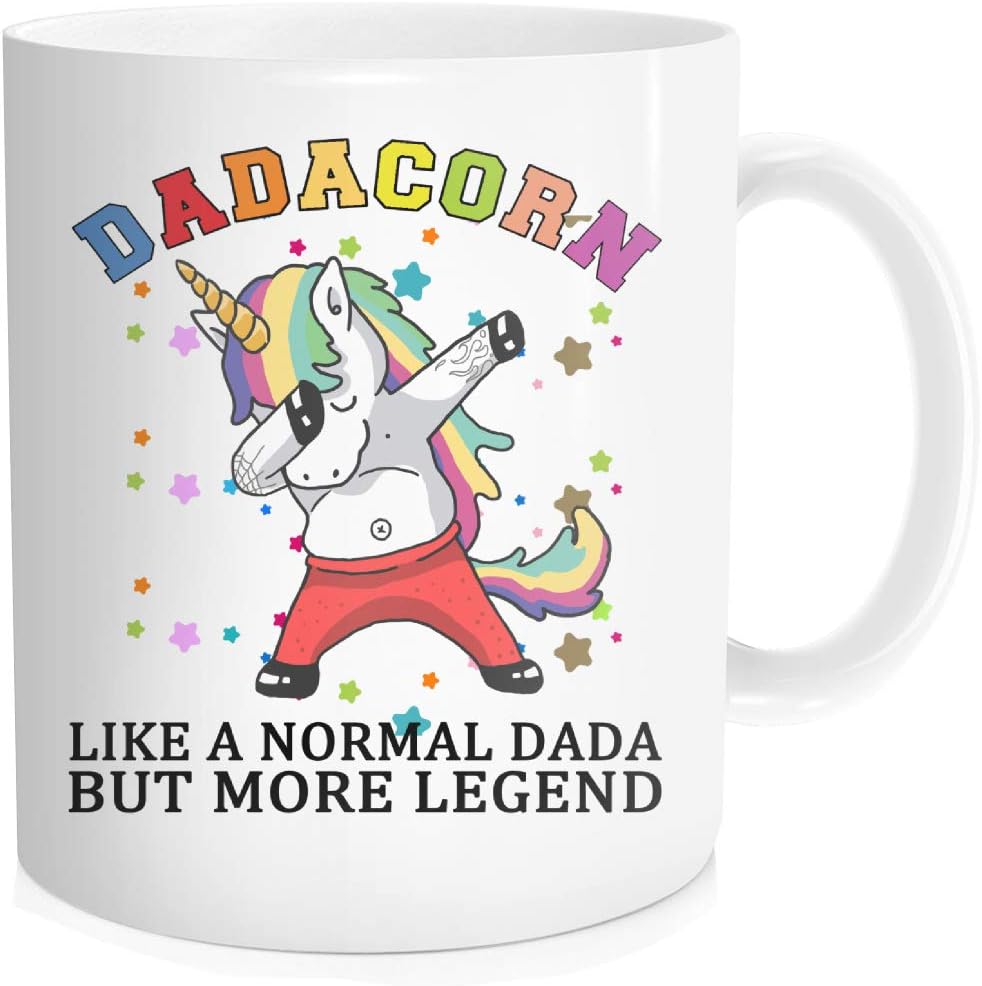 Best Cyber Deals 🔥 Funny Unicorn Coffee Mug with Quote For Dad - Dadacorn Like A Normal Dada, But More Legend- Birthday Father's Day, Valentine's Day For Daddy From Son Daughter- White Fine Bone 11 oz Exclusive Discount 90% Price Funny Unicorn Coffee Mug with Quote For Dad - Dadacorn Like A Normal Dada, But More Legend- Birthday Father's Day, Valentine's Day For Daddy From Son Daughter- White Fine Bone 11 oz
